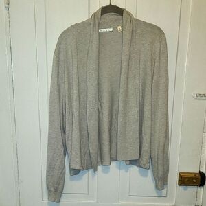 Cyrus Gray Open Front Cardigan Sweater